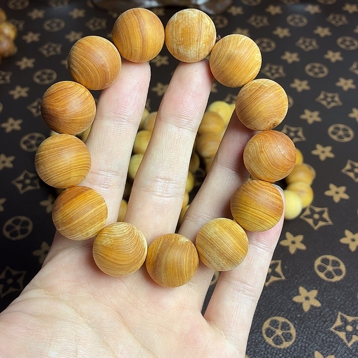 手串/手链柏木（崖柏）崖柏黑油毛珠18mm