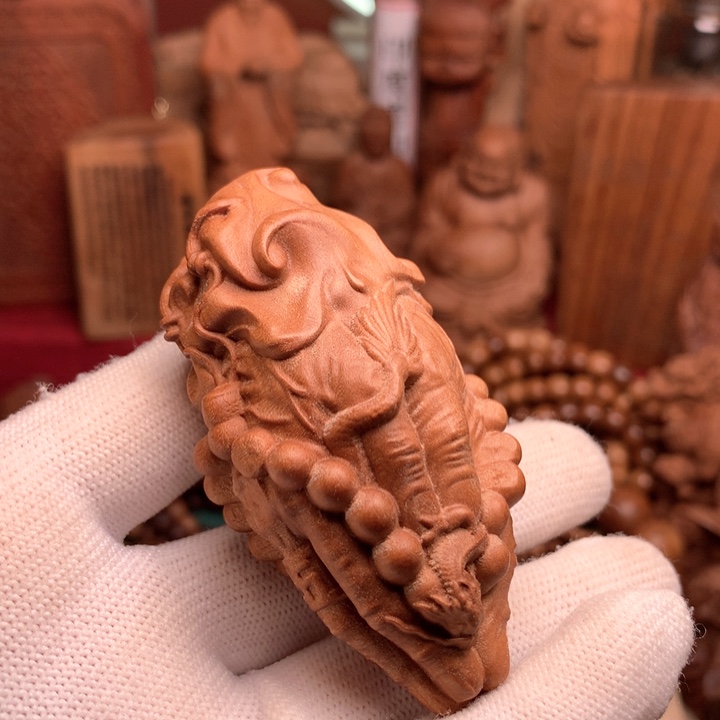 檀香木其他老山檀手把件佛手