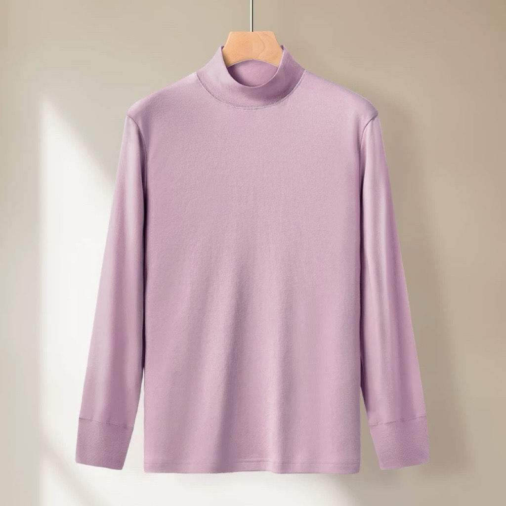 玲姐定制-半高领保暖内衣长袖秋衣打底衫秋冬磨毛上衣546312