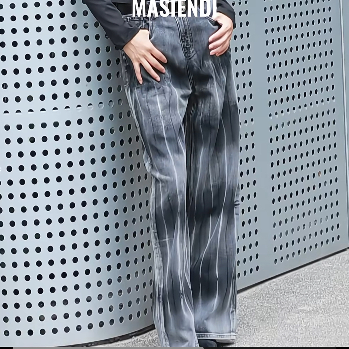 MASIENDI/玛丝恩迪扎染牛仔裤时尚渐变潮流130294