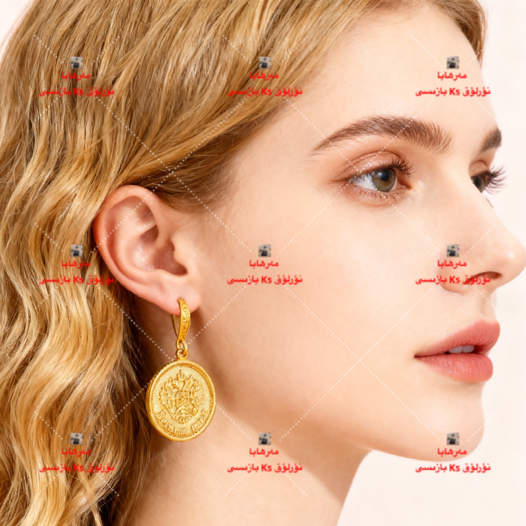 铜合金耳饰   KS4017Nurluk 义乌一手发货金色创设计欧美扣头欧若