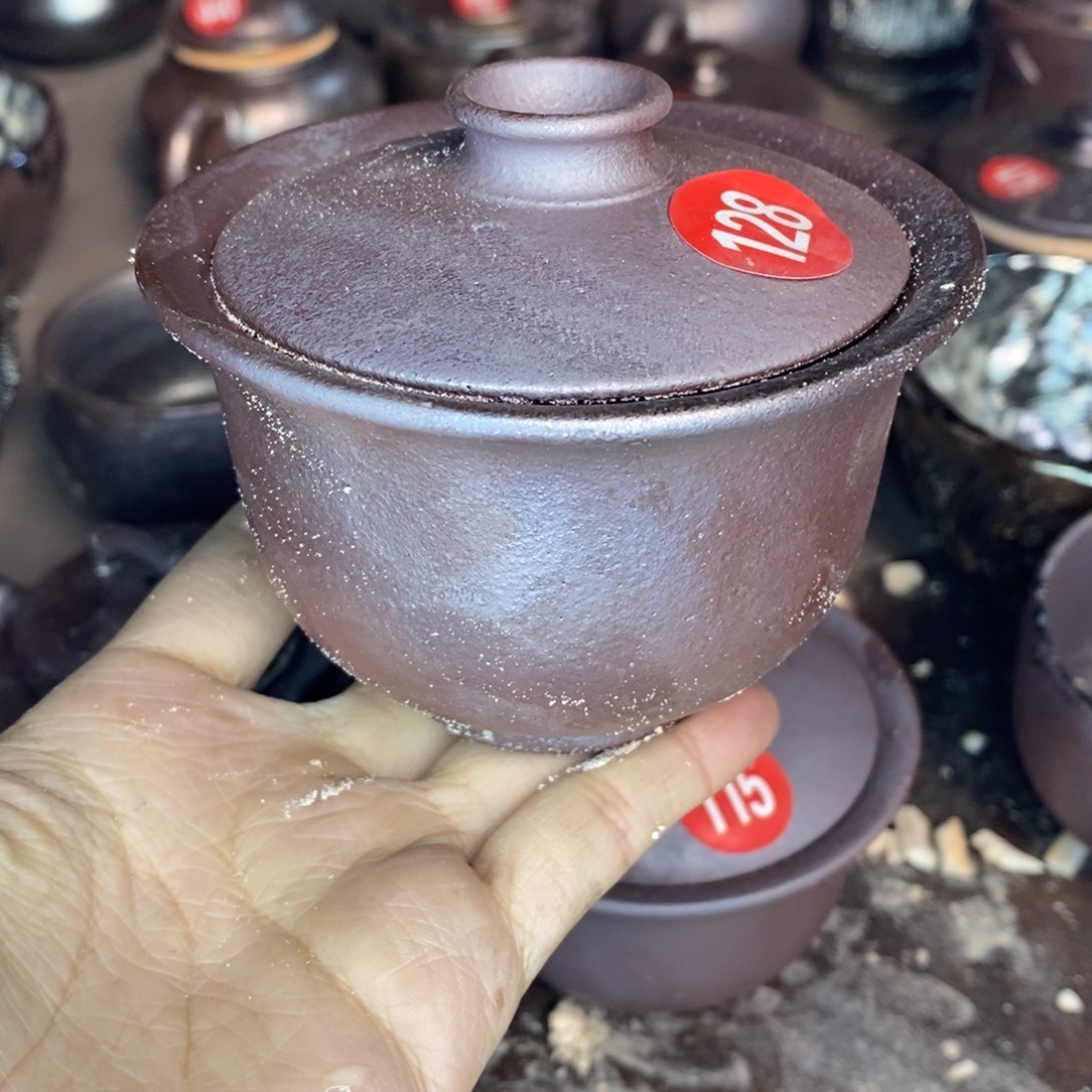 南***子云南建水紫陶柴烧碗