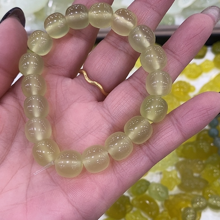 蛇纹石玉合金颈饰