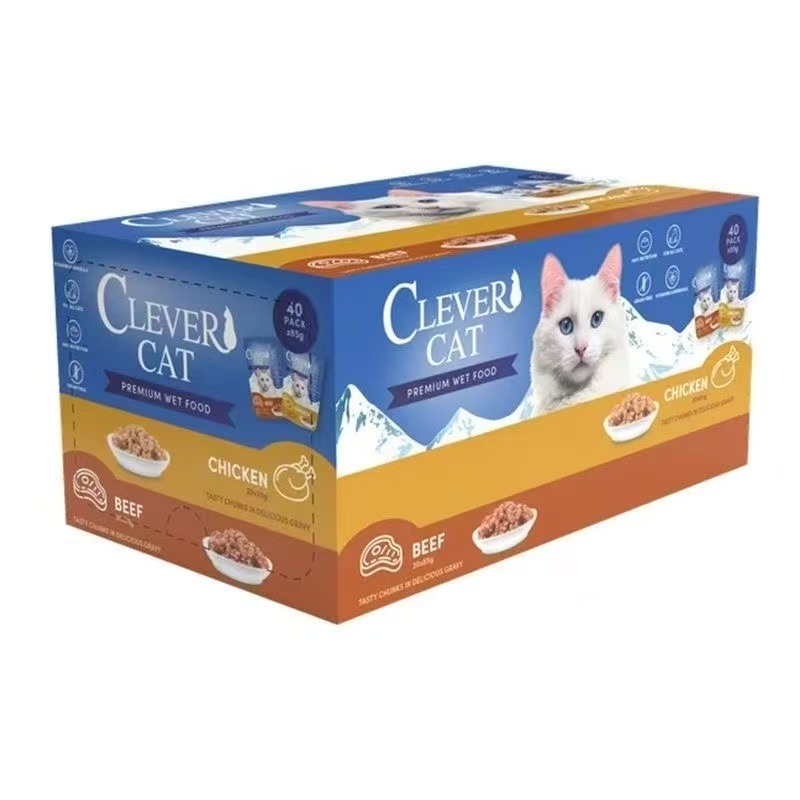 【猫哥哥补贴】CLEVER CAT 出口瑞典聪明的猫肉粒包