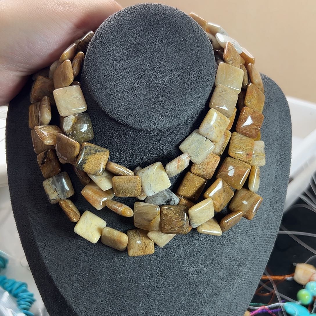 玛瑙/玉髓未镶嵌珠宝半成品s195 天然菊花石方片16m