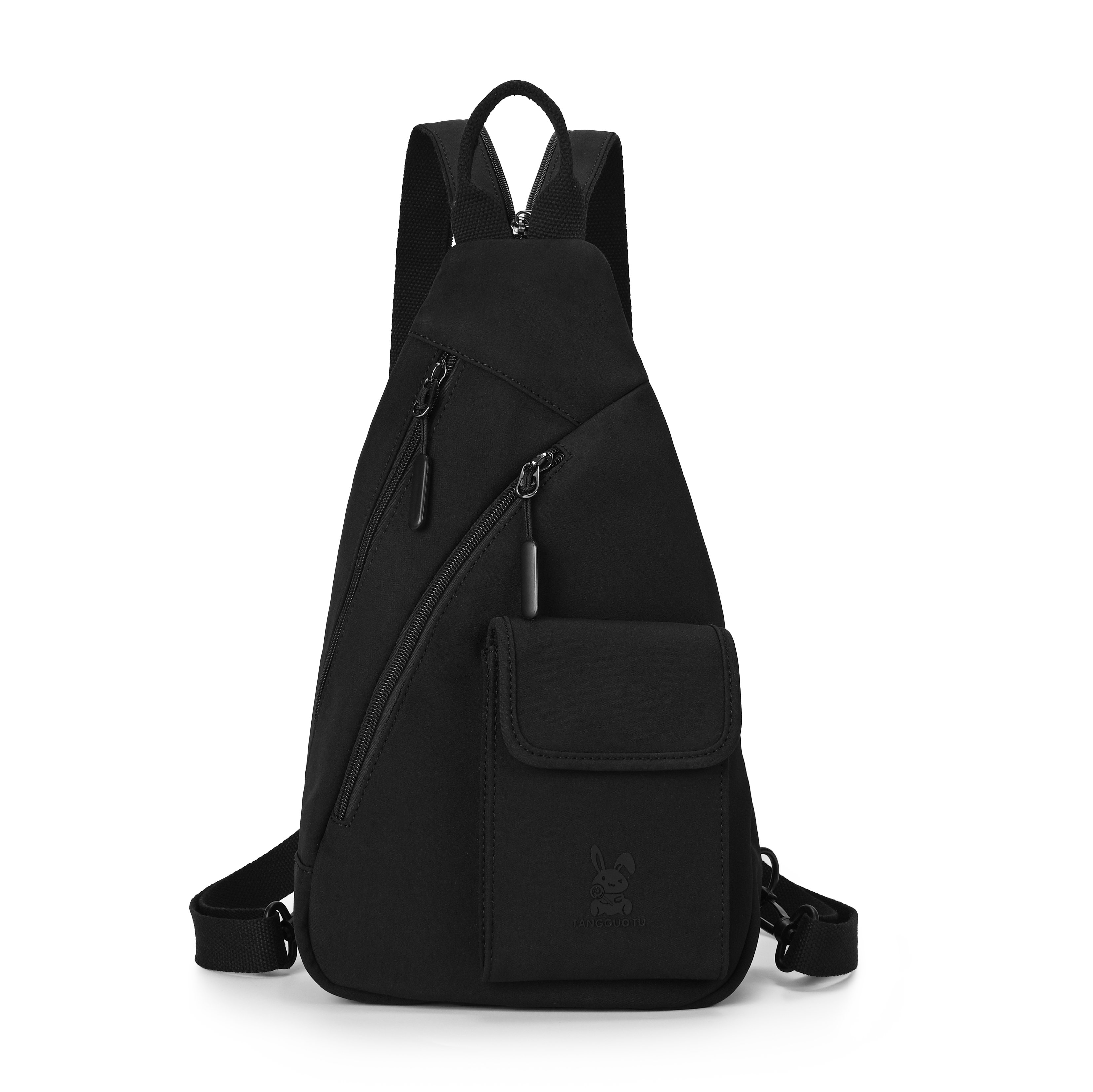 潮酷胸包男女通用纯色斜跨单肩小背包休闲运动风骑行休闲百搭2501