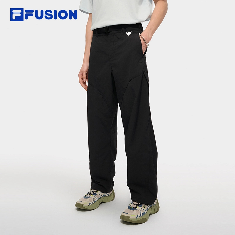 FILA FUSION考杜拉户外男裤夏季宽松直筒梭织挺括耐磨T11M531804F