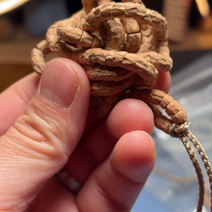 香榧木袖珍款4.7mm长串斜切