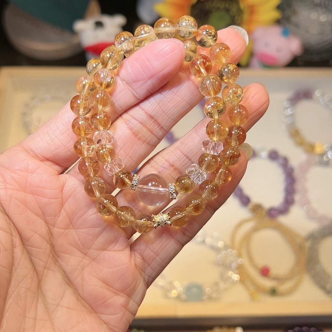 水晶手链未镶嵌黄