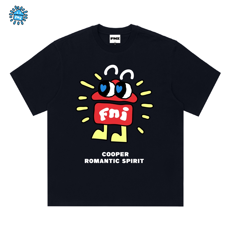 FNI Cooper系列（暧昧小房子）卡通趣味纯棉短袖男女情侣款t恤烫画