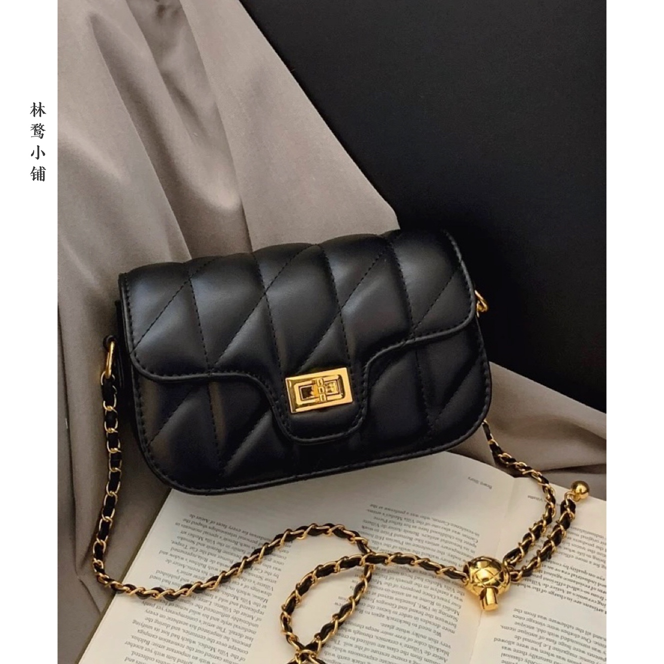 2025新款女士包包小香风经典款时尚单肩斜挎包通勤百搭高级感菱格