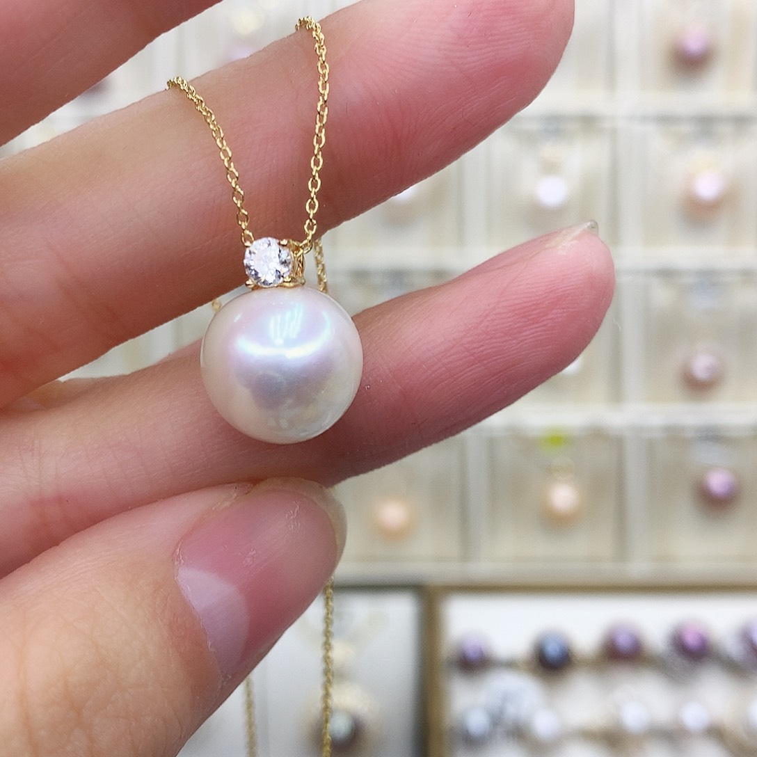 淡水珍珠颈饰银S925镶嵌