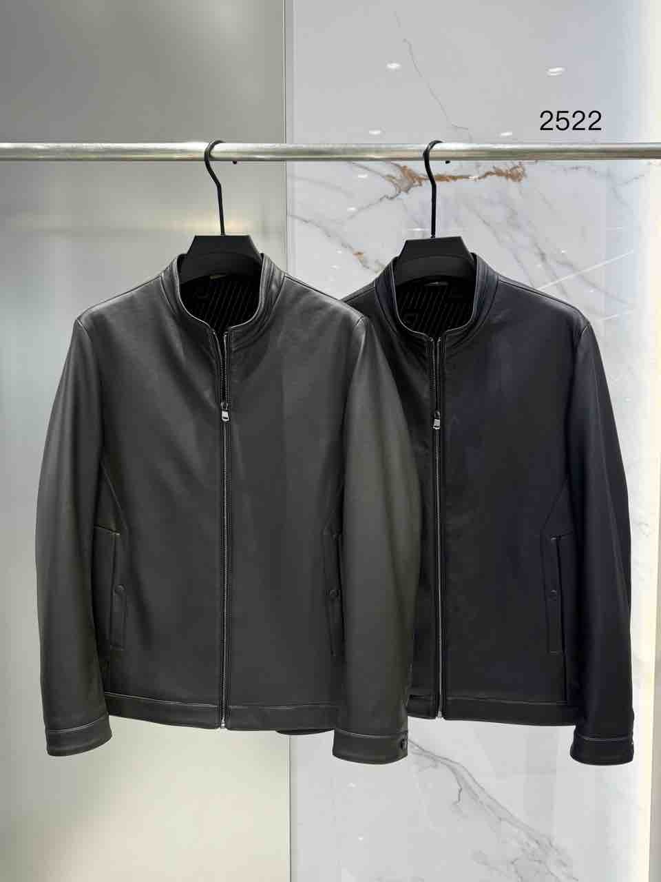 【经典男士皮衣】条纹软绒内里商务冬季男士皮衣外套 19814(2522)