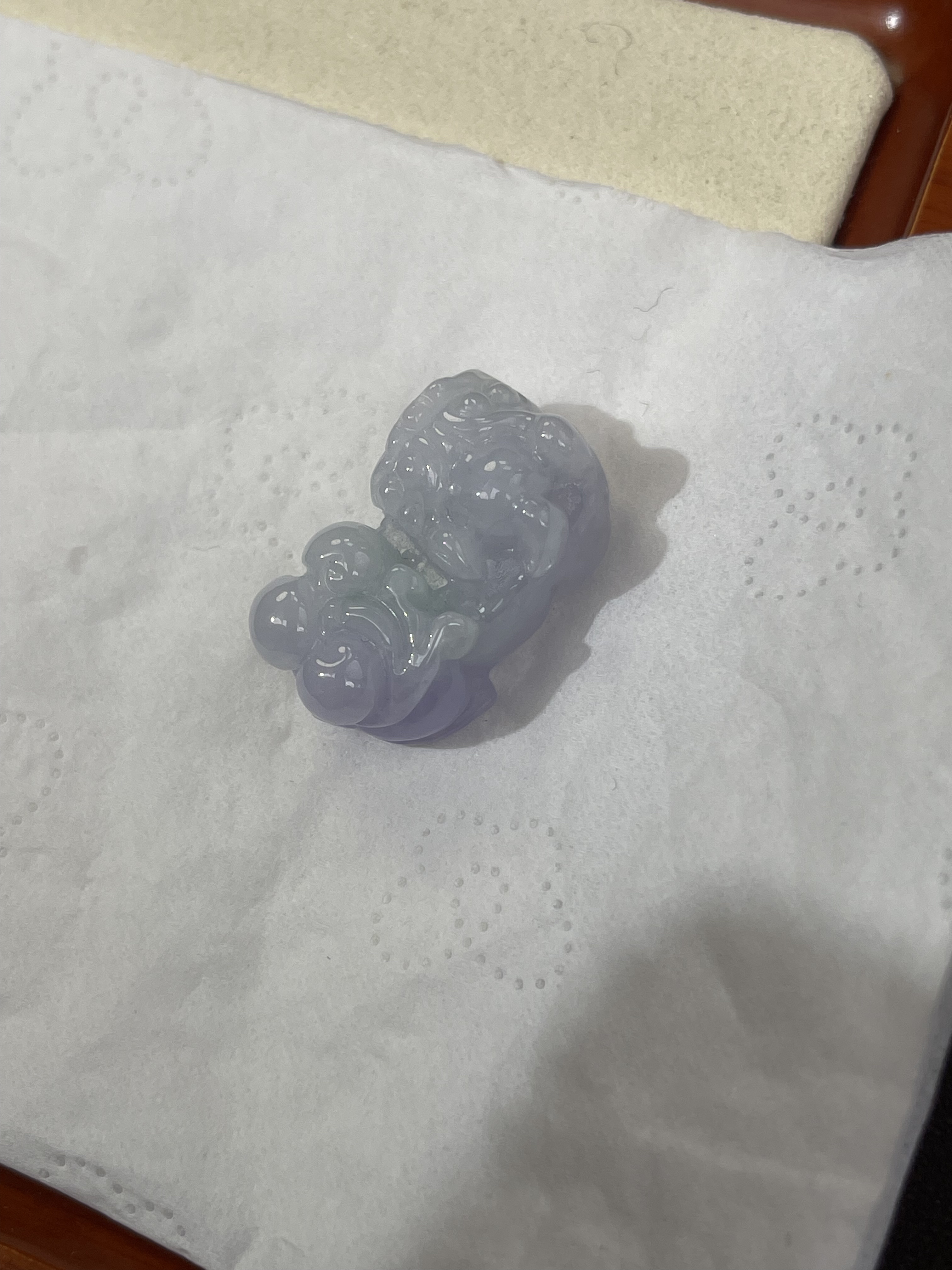 天然缅甸a货翡翠紫貔貅