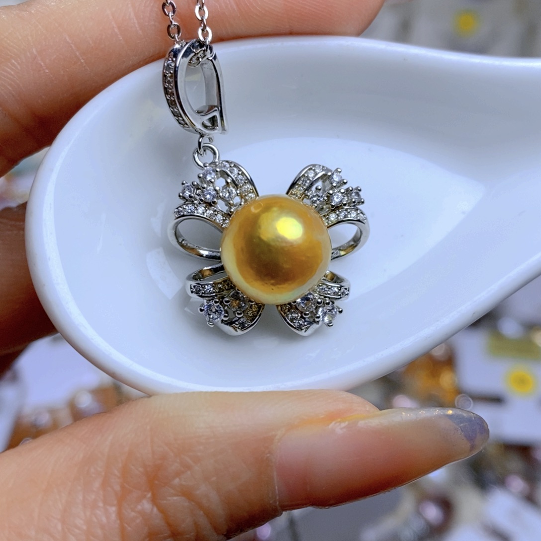 淡水珍珠吊坠合金