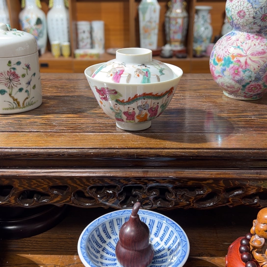 潇***洒瓷片瓷器摆件、茶室雅器