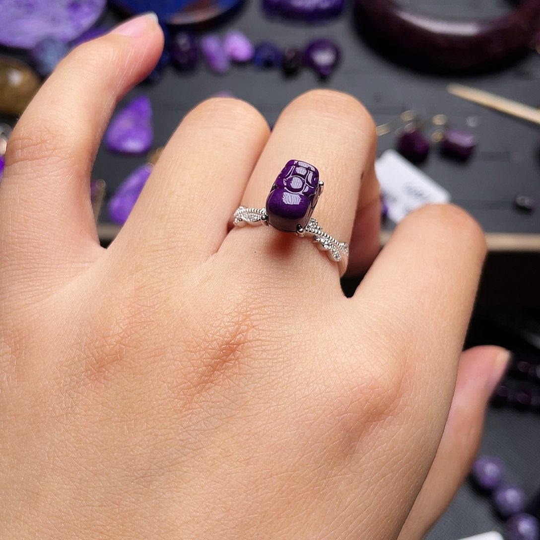 苏纪石（舒俱来）戒指银S925镶嵌