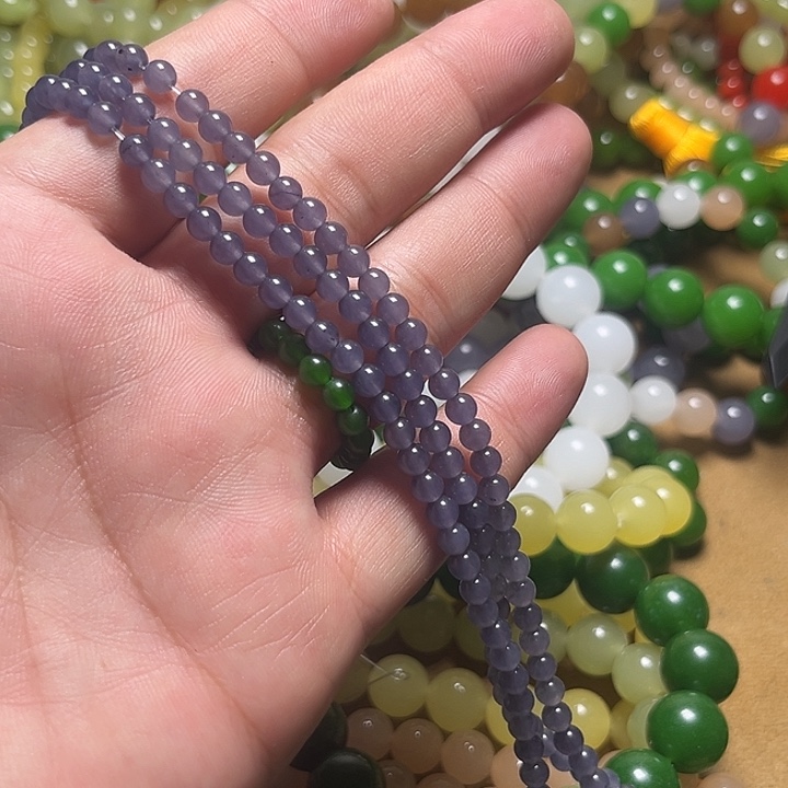 散珠烟紫卡4mmmmm100颗