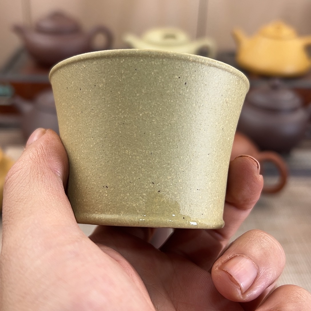 茶壶紫砂墨绿杯子