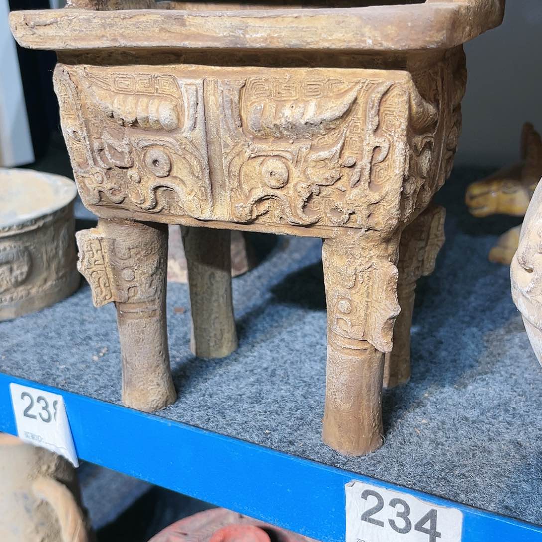 古**庄瓦当摆件茶台的一大