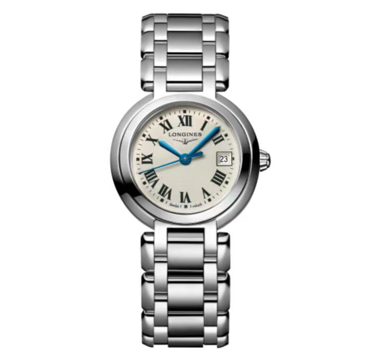 99新 Longines/浪琴 心月罗马数字盘钢带女表石英26盘df