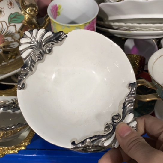 瓷片微瑕陶瓷处理介意请慎拍16厘米