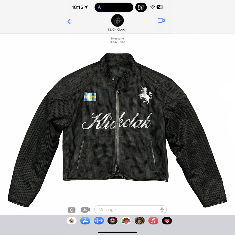 KLICK CLAK 网眼机车垫肩夹克外套棉服