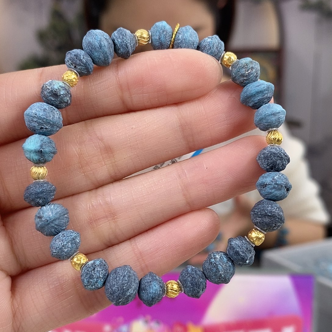 绿松石18K金镶嵌珠宝奇石