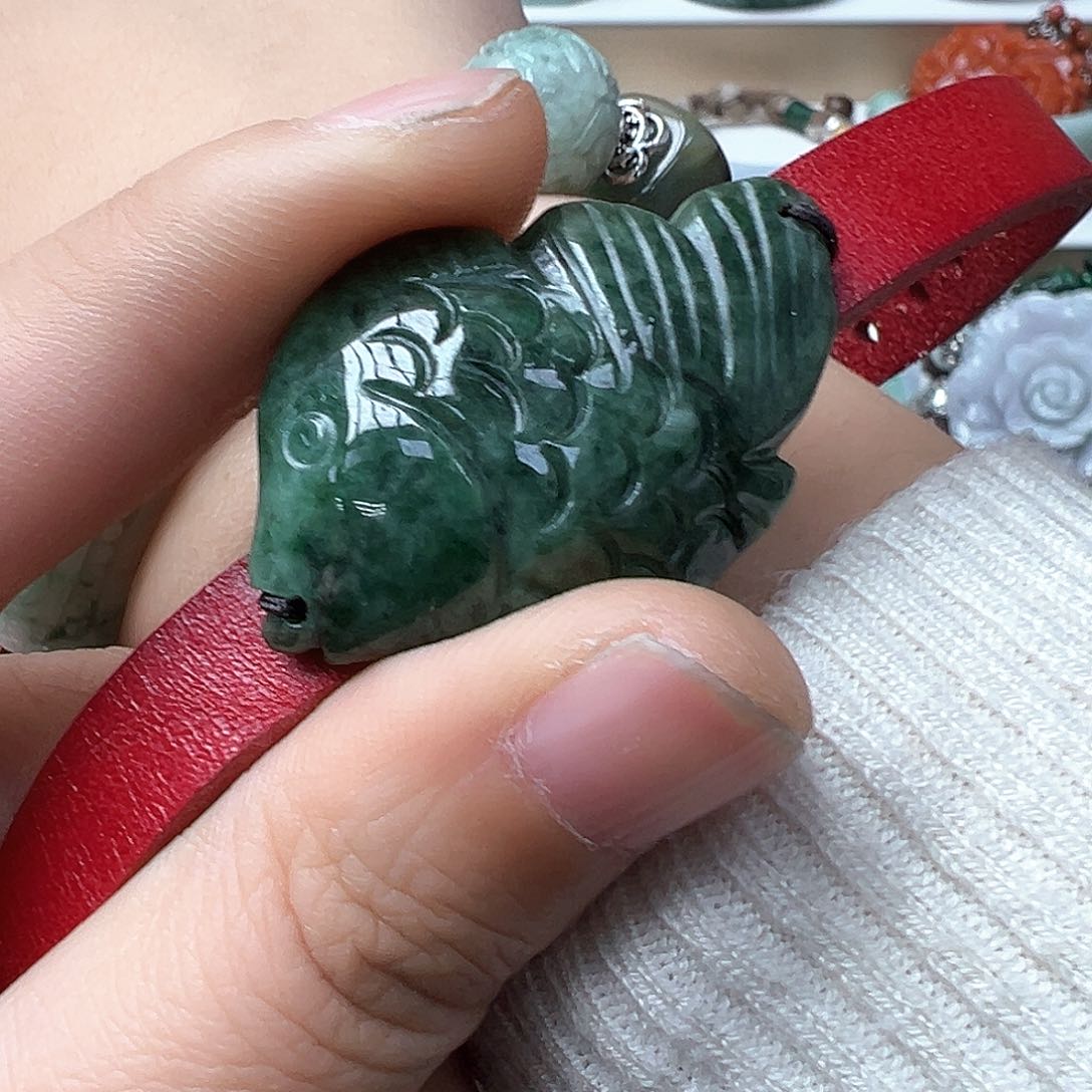 翡翠手链未镶嵌炸