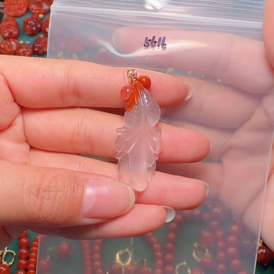 南红玛瑙南红 18K金镶嵌