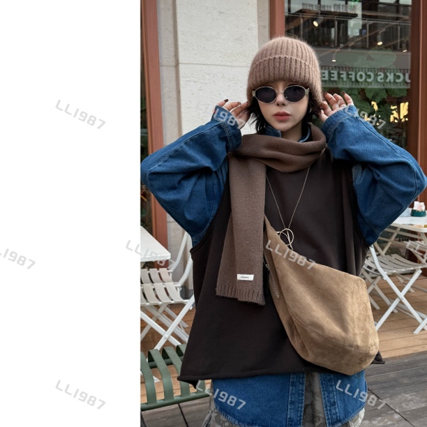 HY罗罗【毛边领口】秋冬韩版时尚设计感叠穿感韩系百搭码夹L346