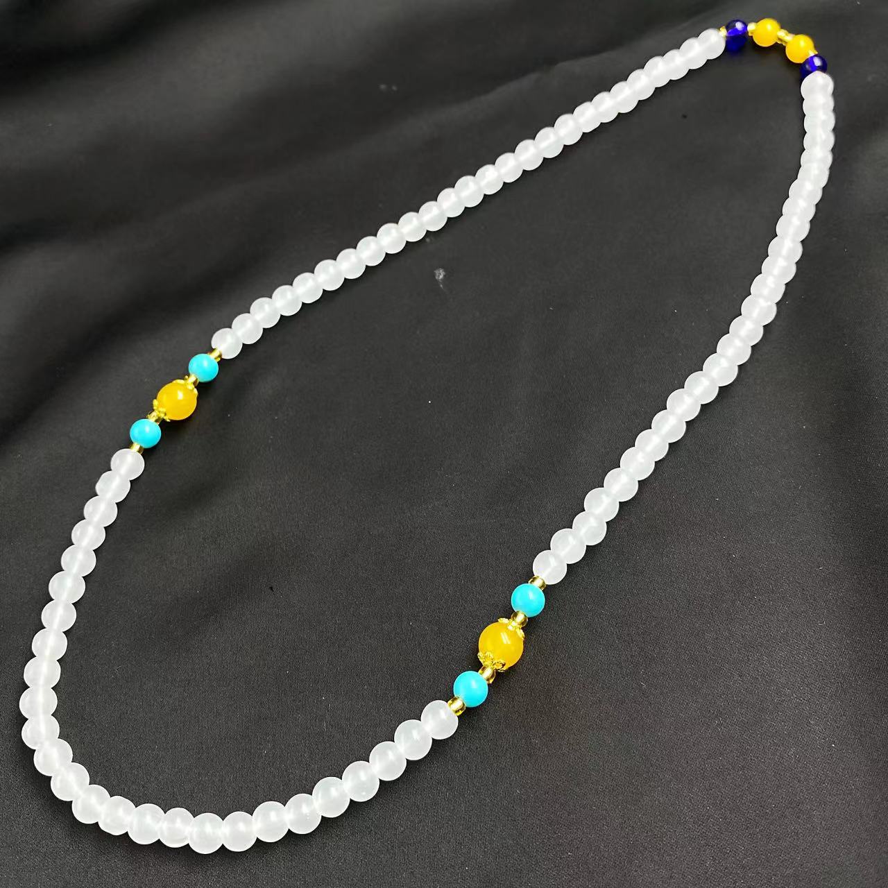 精选级极光白国风设计款珠珠项链Y1976