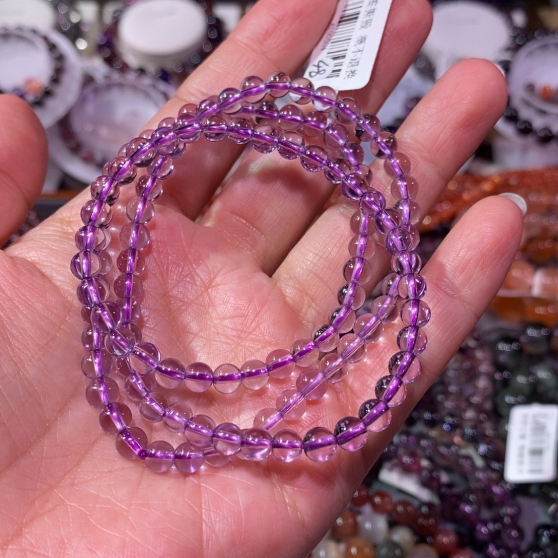 水晶手链未镶嵌紫水晶5+