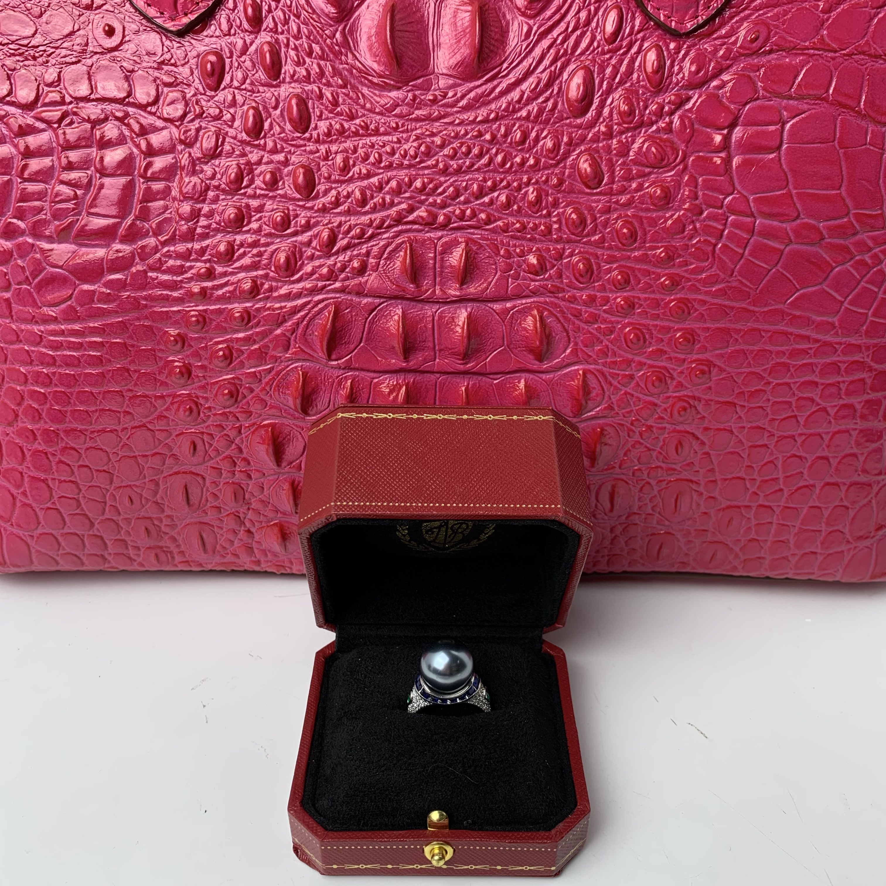 4191【LB.HK】灰色气质优雅女士戒指