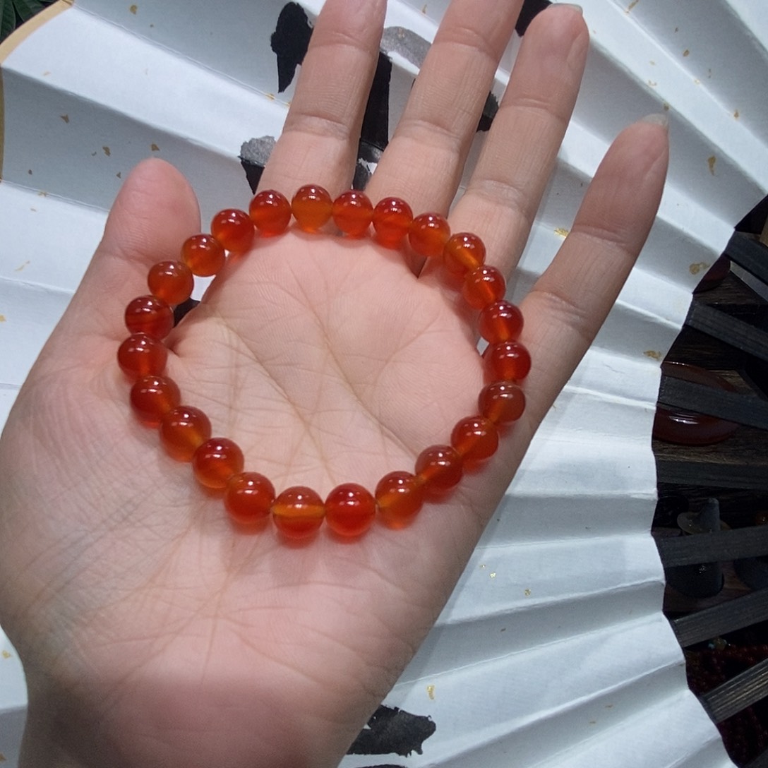 玛瑙/玉髓手串未镶嵌月*?