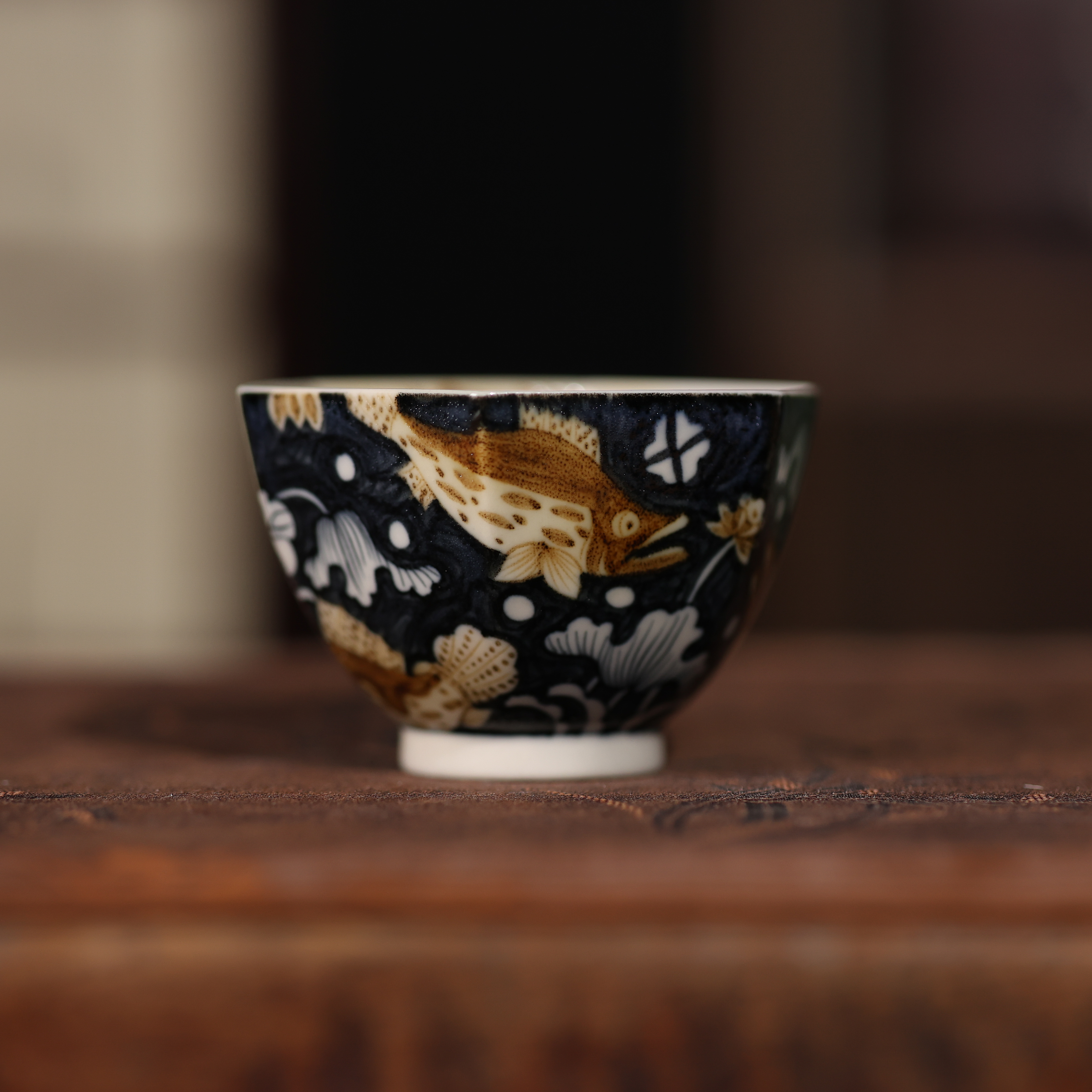 【九姐爱喝茶】立勤堂青花釉里金九鳜六方杯（YLJ-B-262）