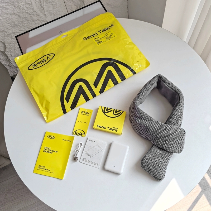 三档调温加厚摇粒绒百搭保暖智能发热围巾