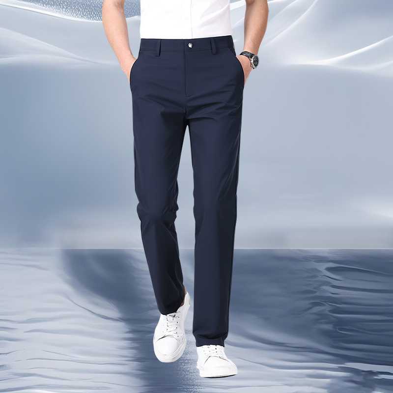 裤子男裤夏季订婚休闲裤男士休闲高弹冰凉感户外男士直筒休闲裤