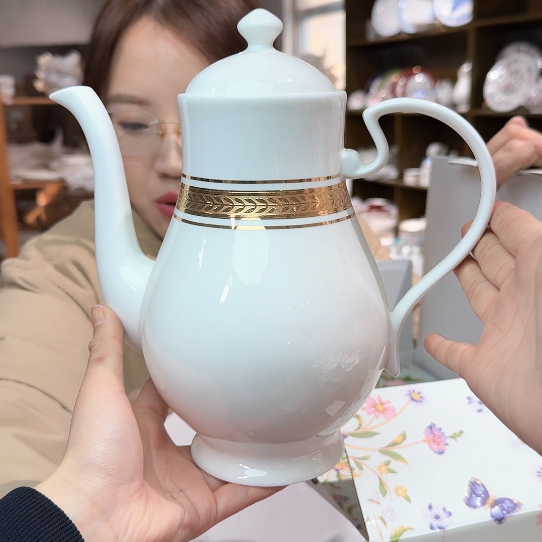 瓷安家茶壶一个外贸尾单