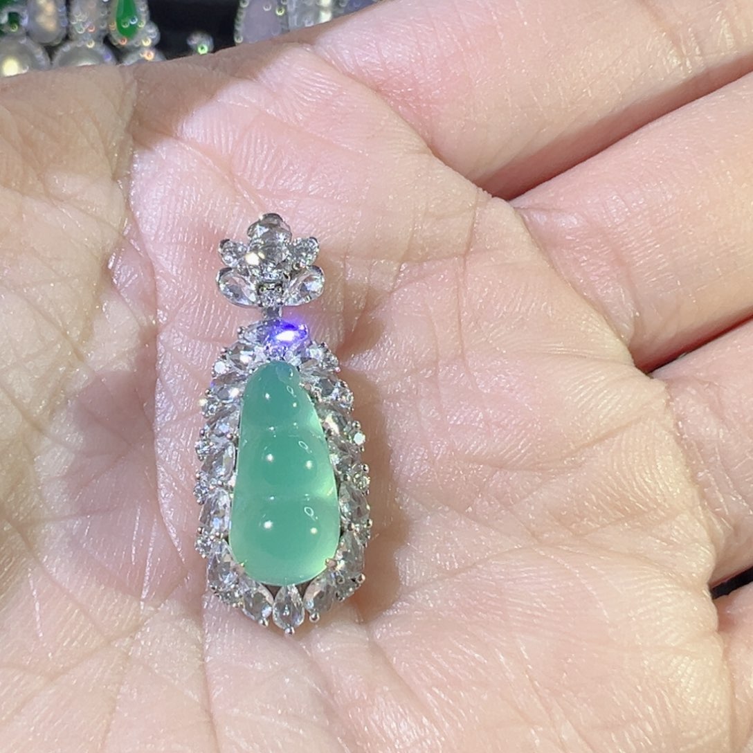 玛瑙/玉髓颈饰银S925镶嵌