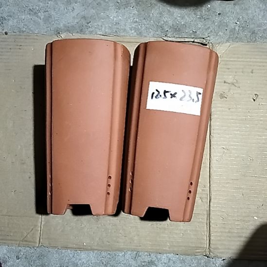 紫砂红泥四方签筒两个