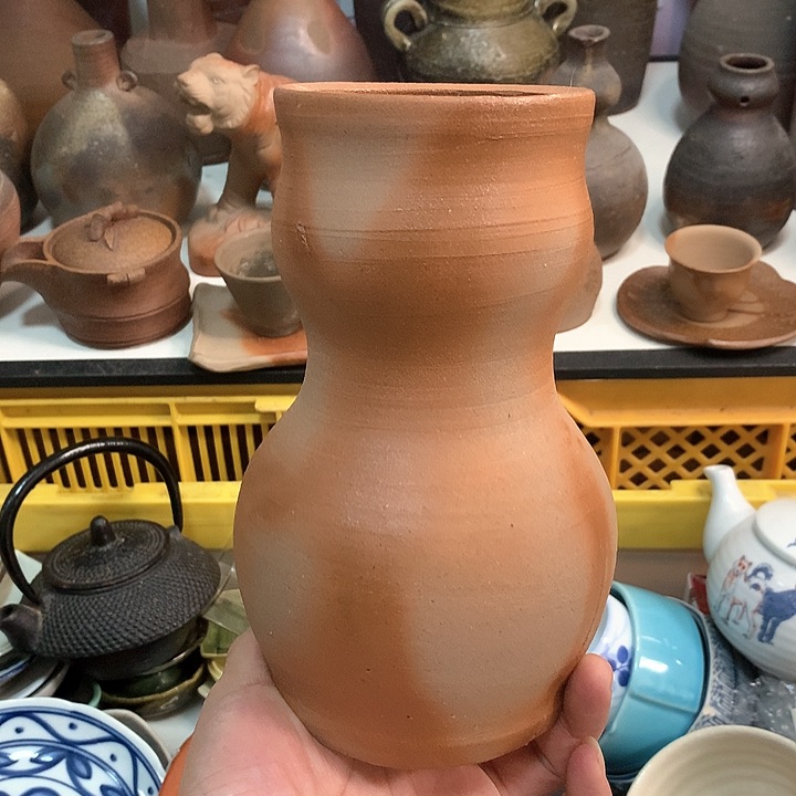 备前烧花瓶一个备前