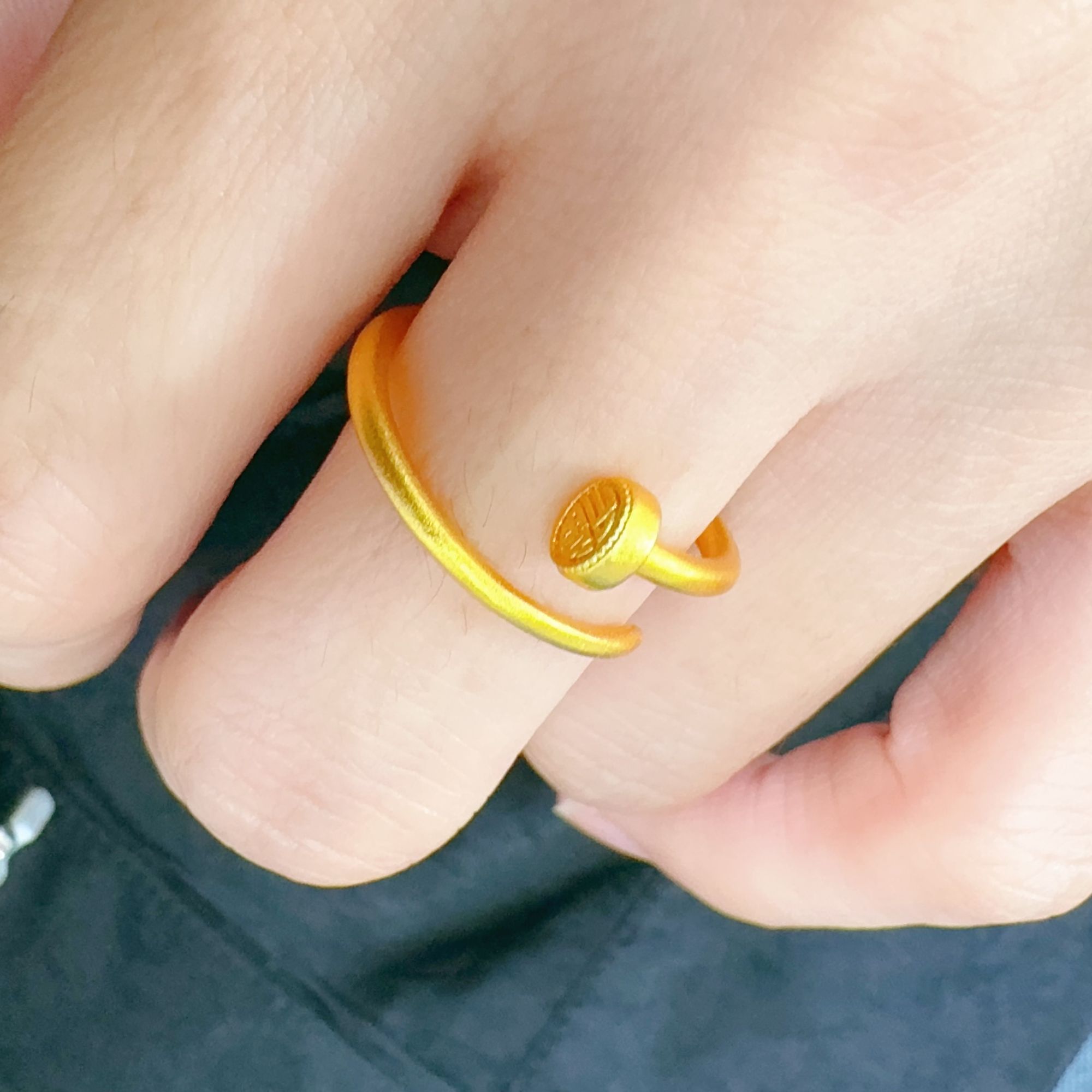 合金戒指 古法钉子戒