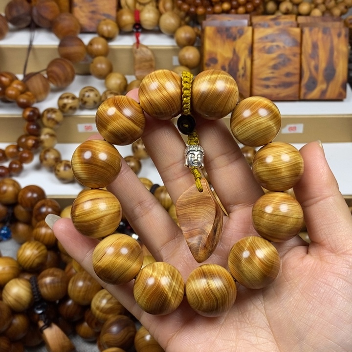 柏木（崖柏）2.0蚕丝纹双面龙胆