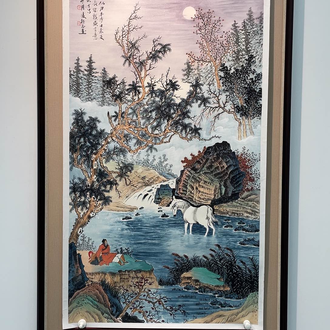 国画凌行志手绘作品