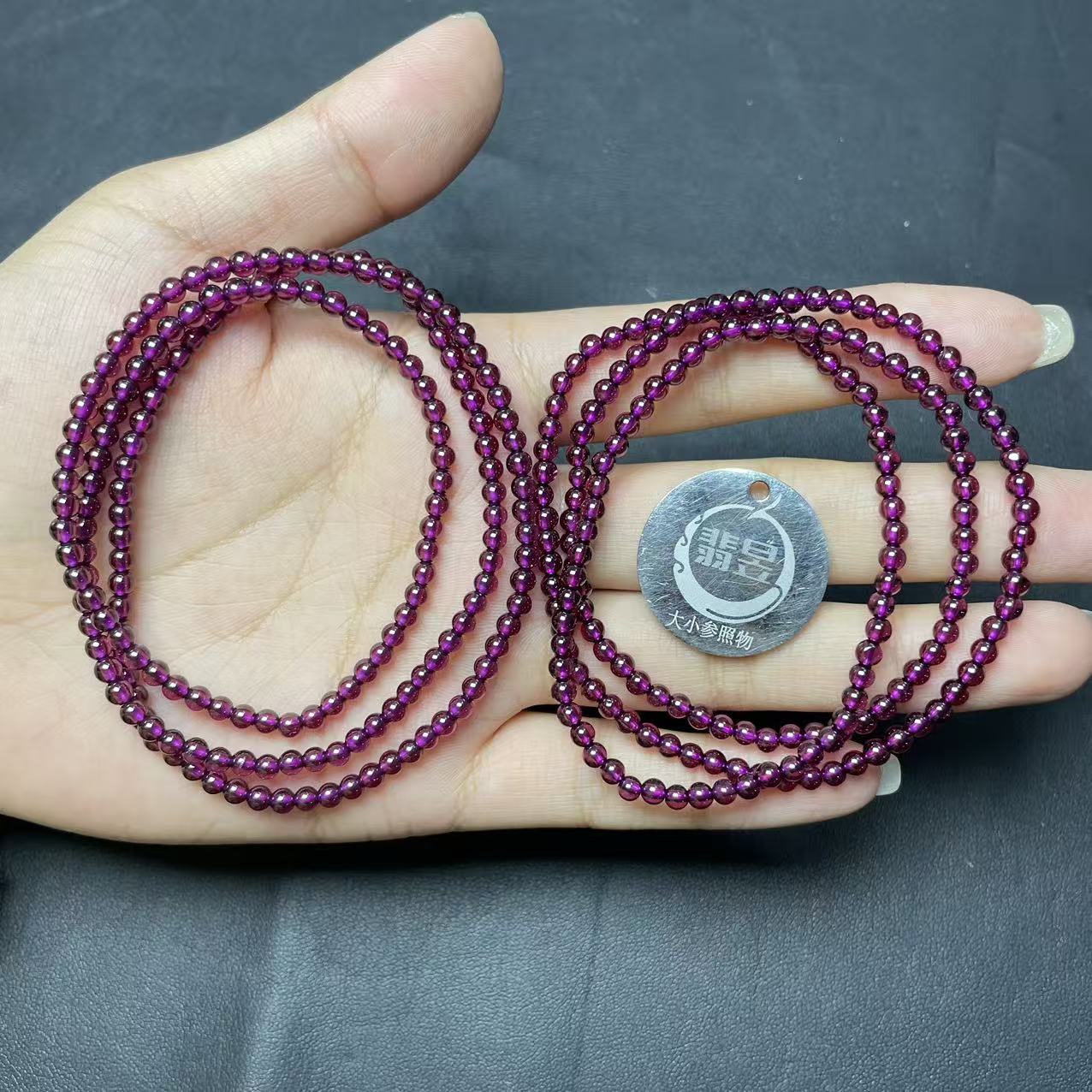 翡昱-SH56-65739-石榴石珠链颈饰/约3+/约100颗/多样性发其一