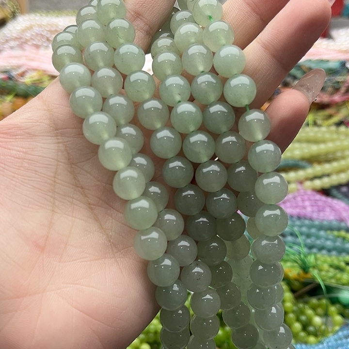 玛瑙/玉髓珠宝半成品未镶嵌一条10mm左右东陵玉