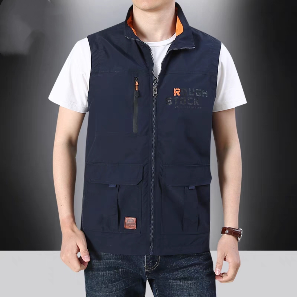 【工厂尾单】春秋户外多口袋工装马甲355812