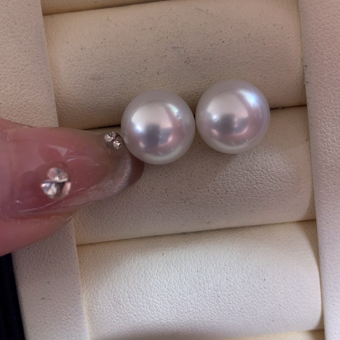 海水珍珠耳饰18K金镶嵌