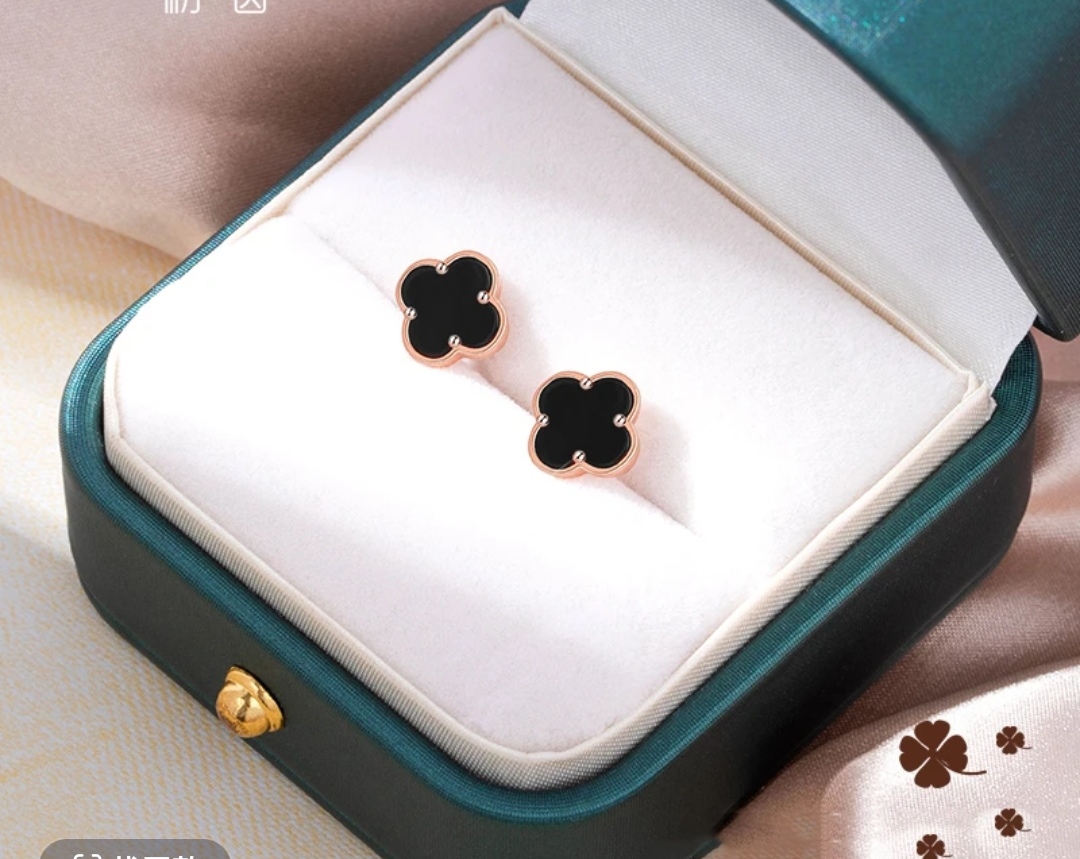 925银耳饰 四叶草耳拍耳钉大号小号经典时尚气质高奢简约个性百搭